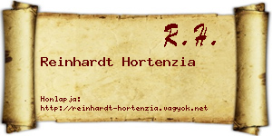 Reinhardt Hortenzia névjegykártya